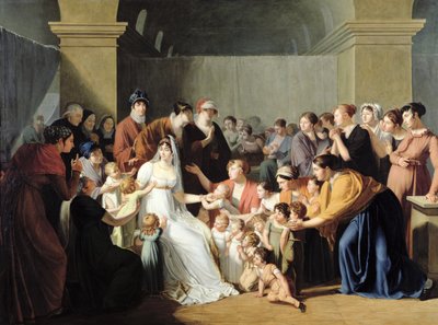 Empress Josephine Among the Children, 1806 by Charles Nicolas Raphael Lafond